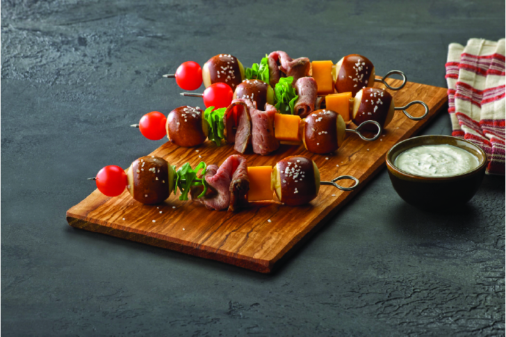 Roast Beef & Aged Cheddar Skewers